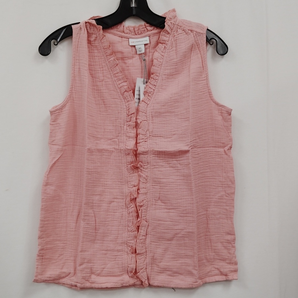Liz Claiborne V-neck Ruffle Top